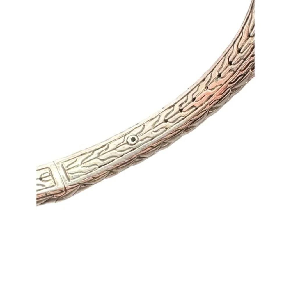John Hardy Legends Cobra Snake Cuff Black 925 Sterling Silver Cuff Bracelet